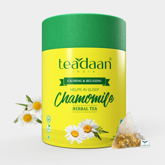 Chamomile Tea for Stress Relief & Good Sleep - 15 Pyramid Tea Bags