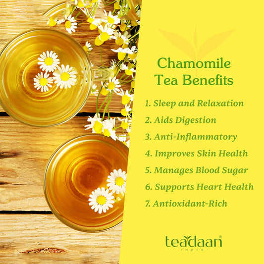 Chamomile Tea for Stress Relief & Good Sleep - 15 Pyramid Tea Bags