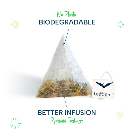 Herbal Infusion with Natural Herbs - 15 Pyramid Tea Bags